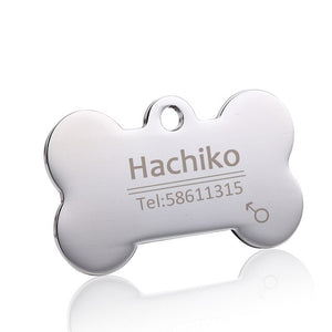 Multiple languages dog Stainless steel ID tag