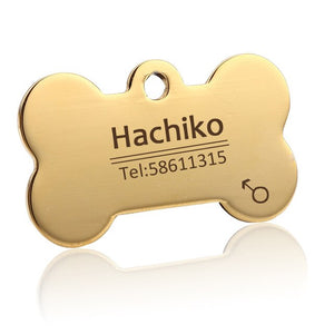 Multiple languages dog Stainless steel ID tag