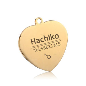 Multiple languages dog Stainless steel ID tag