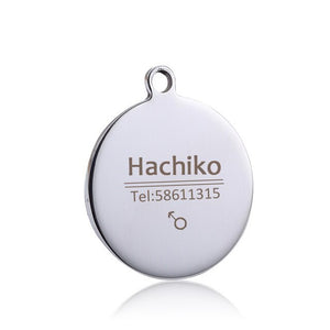 Multiple languages dog Stainless steel ID tag