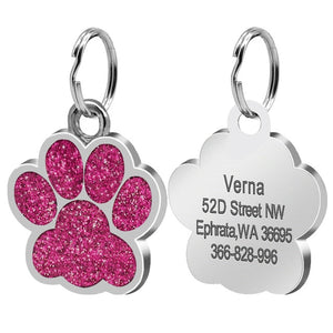 Dog ID Tag Engraved Metal