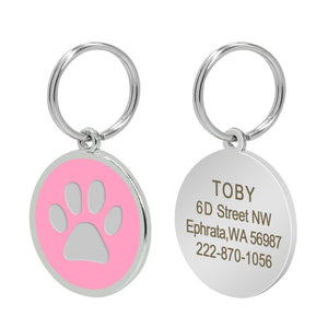 Dog ID Tag Engraved Metal