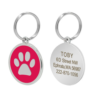 Dog ID Tag Engraved Metal