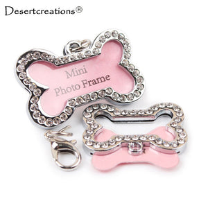 Bone shaped Pet Dogs ID Tag Mini Anti Lost tainless Steel