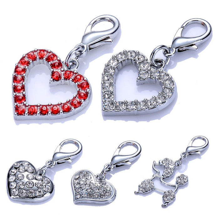 Crystal Heart Shaped Pet Jewelry