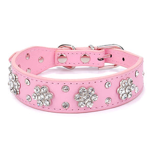 PU Crystal Puppy Collar