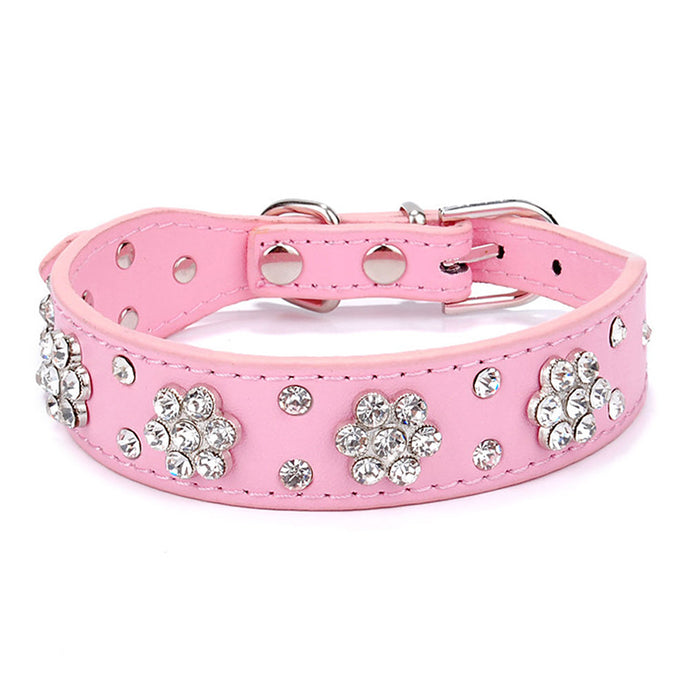 PU Crystal Puppy Collar