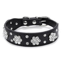 Load image into Gallery viewer, PU Crystal Puppy Collar