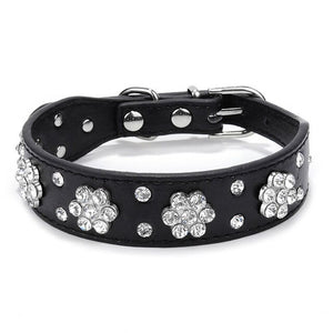 PU Crystal Puppy Collar