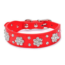 Load image into Gallery viewer, PU Crystal Puppy Collar