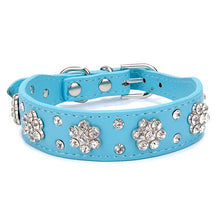 Load image into Gallery viewer, PU Crystal Puppy Collar