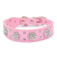 Load image into Gallery viewer, PU Crystal Puppy Collar