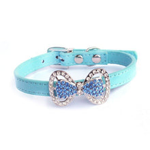 Load image into Gallery viewer, Crystal Bowknot PU Leather Puppy