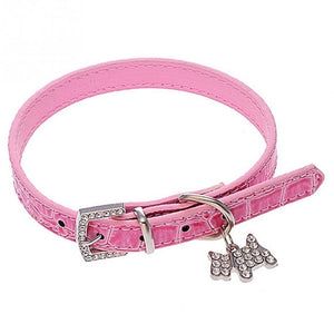 Dogs Crystal Pendant Collar