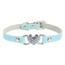 Load image into Gallery viewer, Small Dog Collars Genuine Leather Crystal