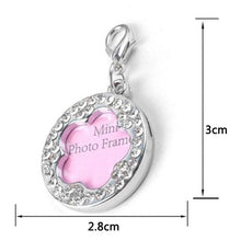 Load image into Gallery viewer, Anti Lost  Pet Dog  Silver Information Board Crystal  ID Tag