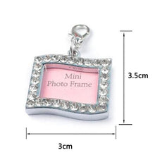 Load image into Gallery viewer, Anti Lost  Pet Dog  Silver Information Board Crystal  ID Tag