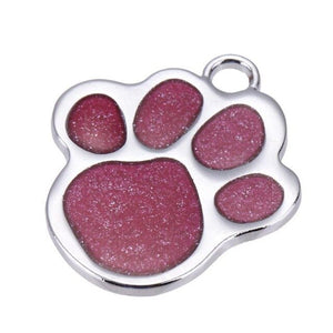 Anti Lost  Pet Dog  Silver Information Board Crystal  ID Tag