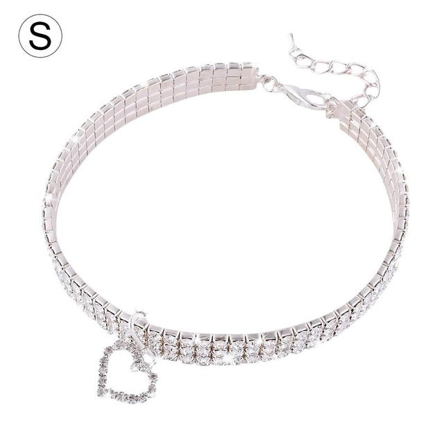 Diamond Pet Collar Glamour Love Pet Dog Tag Collar