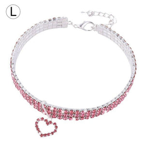 Diamond Pet Collar Glamour Love Pet Dog Tag Collar