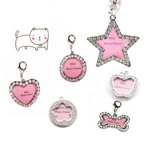 1PC/6PCS Multi-shape Crystal Pet Tag Set